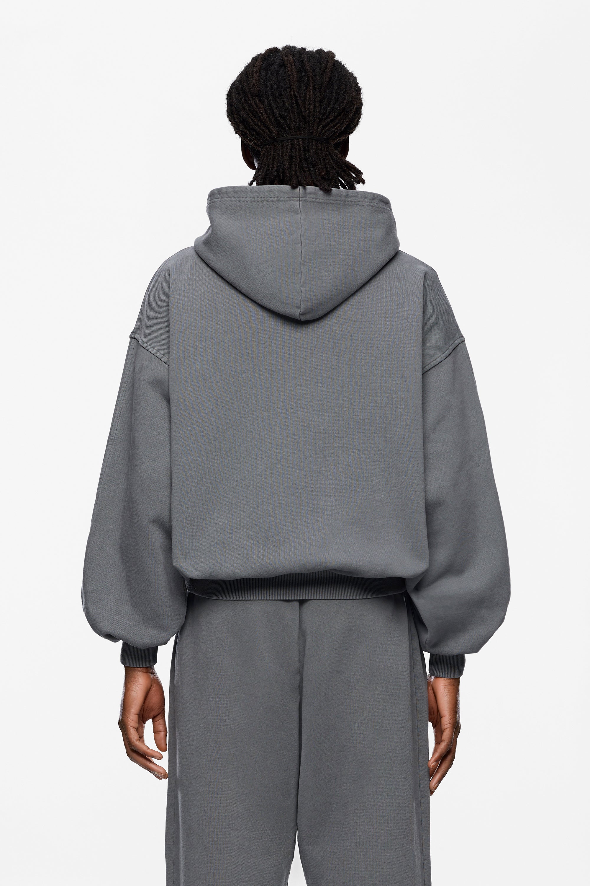 Washed Blank Zip Hoodie