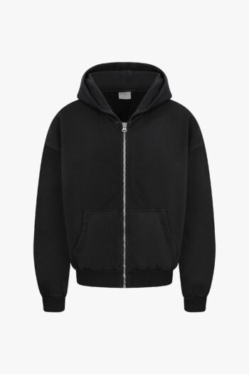 Washed Blank Zip Hoodie