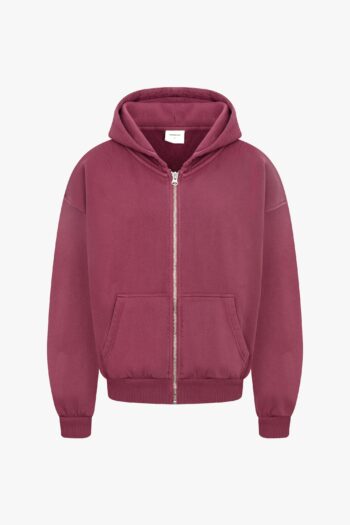 Washed Blank Zip Hoodie