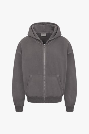 Washed Blank Zip Hoodie