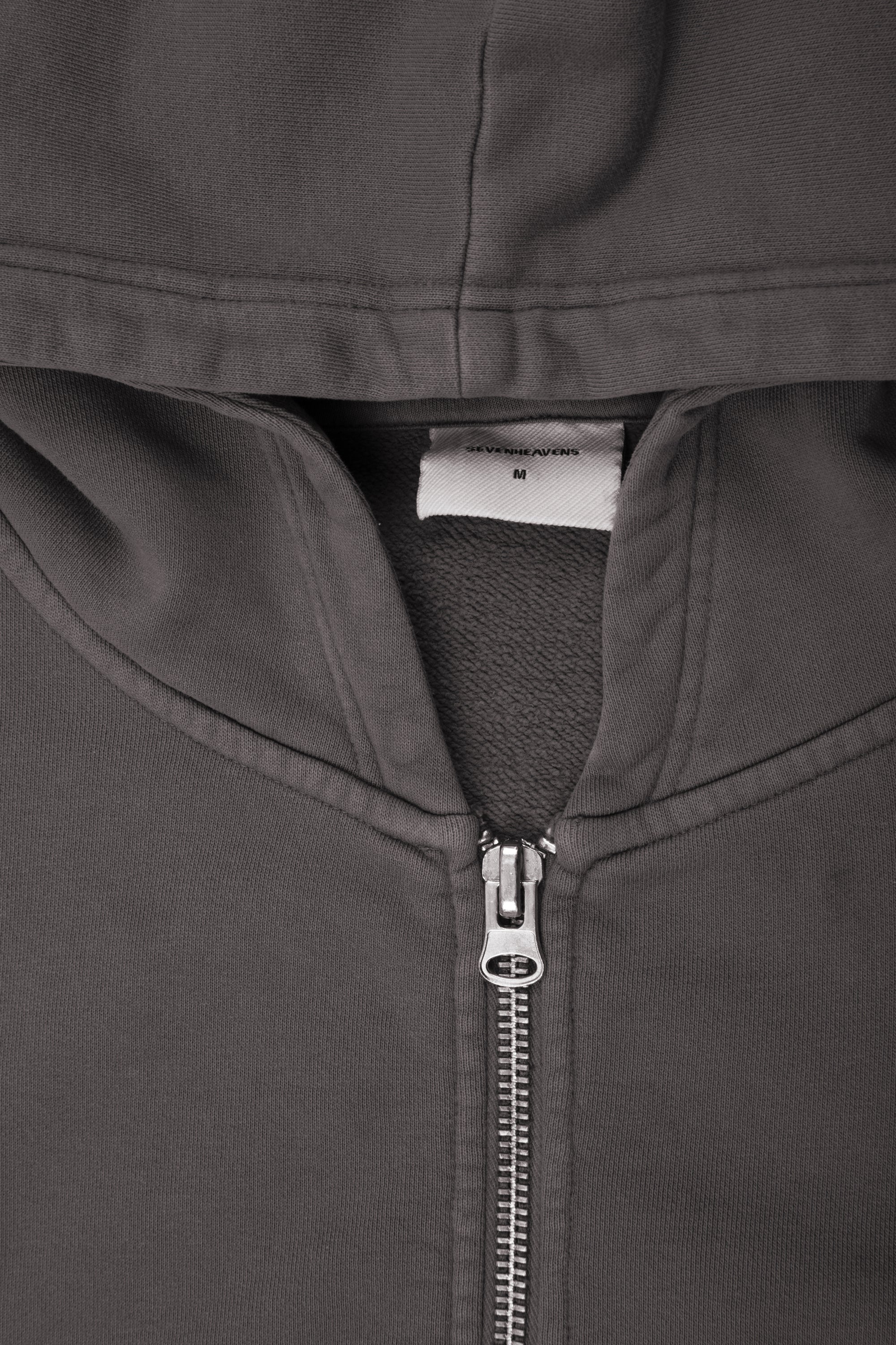 Washed Blank Zip Hoodie